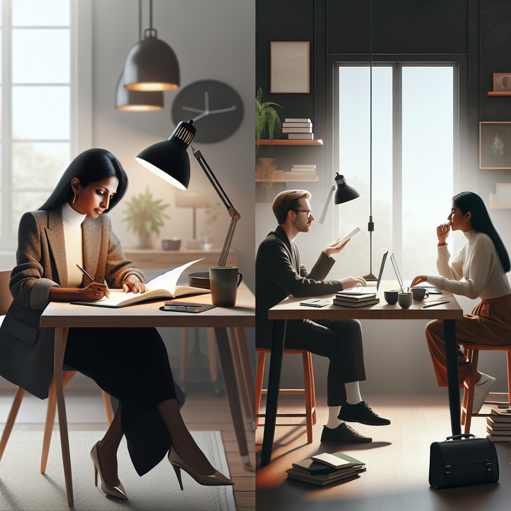 AI Writing Tools: A digital assistant helping a writer enhance creativity efficiently.
