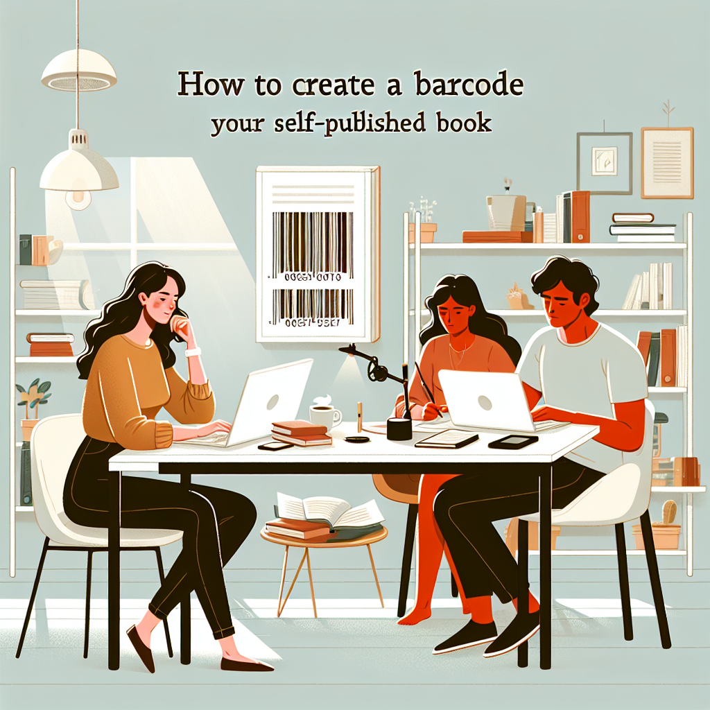 Barcode for Self-Published Book: Detailed image description incorporating the keyword naturally.