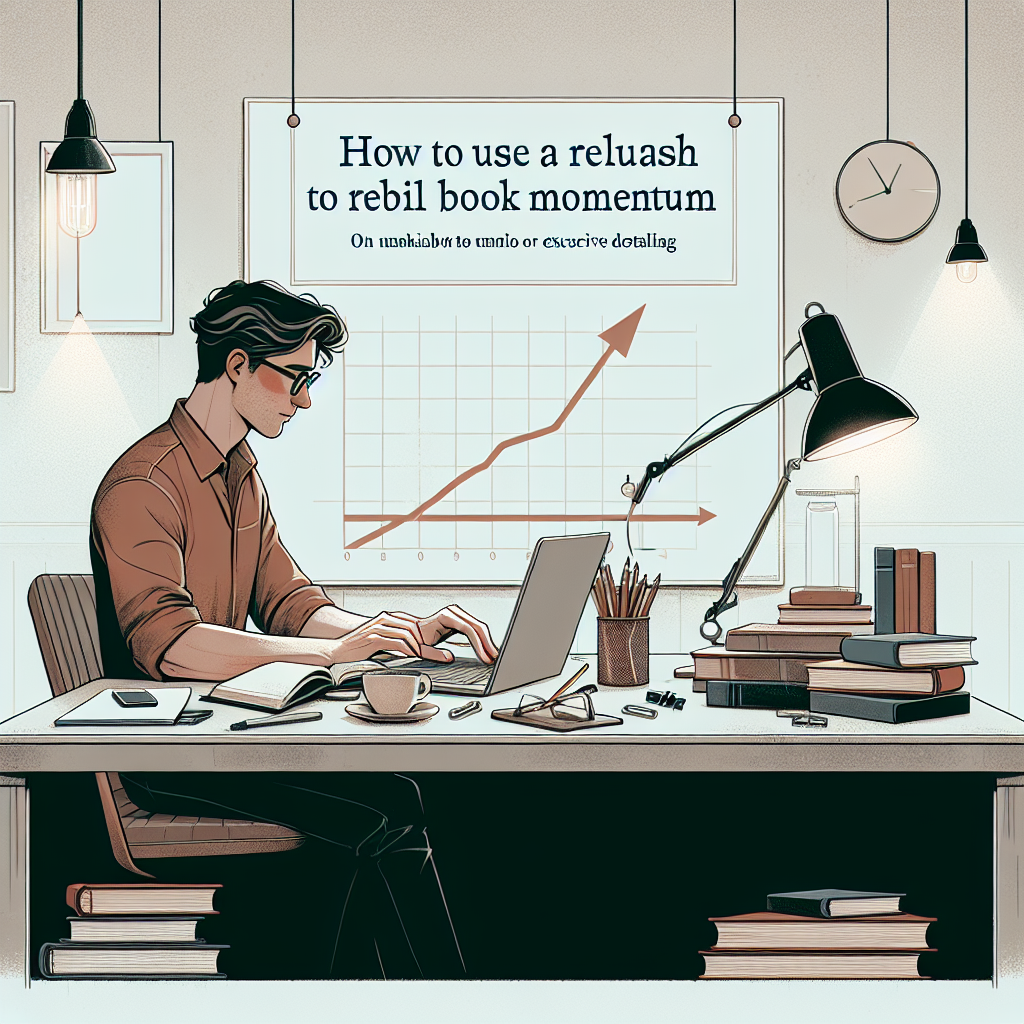 Book Relaunch Strategy: Image showing a book being launched with dynamic graphics.
