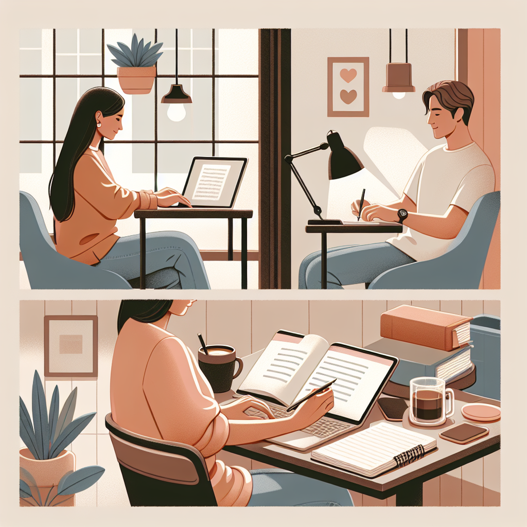 Creative Writing Exercises: A writer practicing exercises to enhance style.