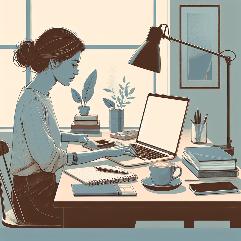 Revise Draft Efficiently: Illustration of a writer taking a break during the revision process.