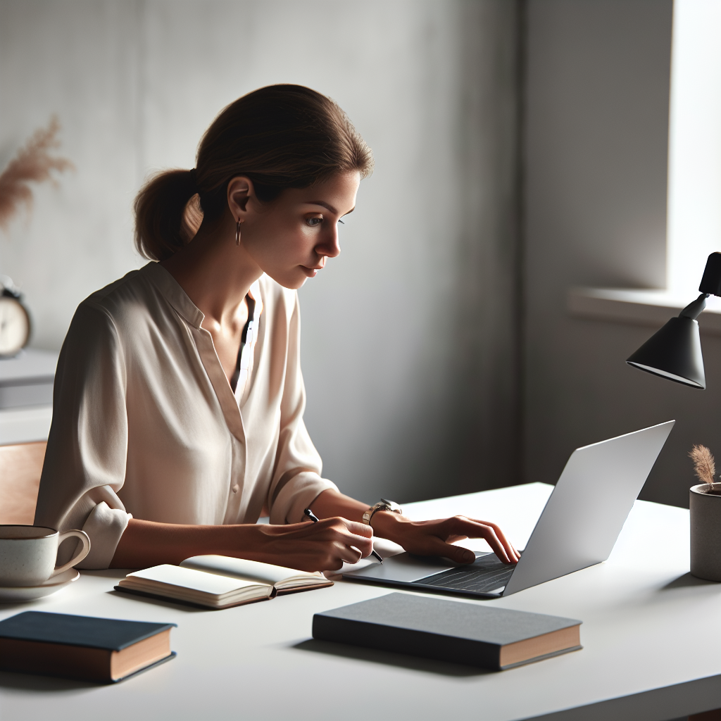 Tone in Personal Essays: Image depicts an engaging writing workspace.