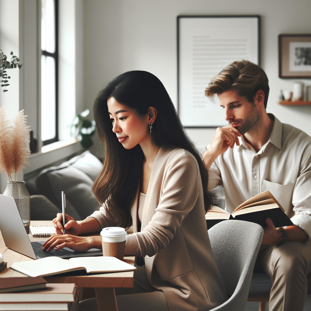 Use Reviews to Sell Books: A thoughtful illustration showing an author reading digital book reviews.