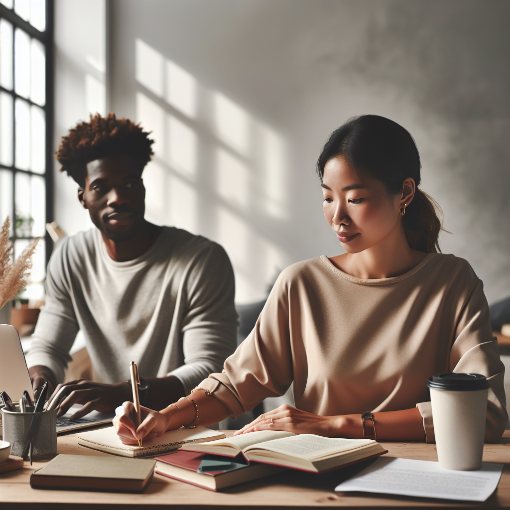Write Faster Quality: A writer focusing intently on a screen, typing quickly yet carefully.