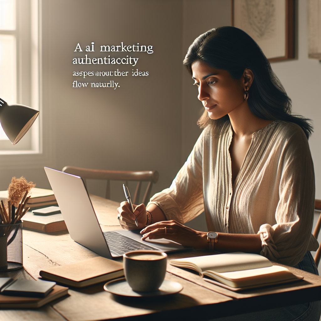 AI Marketing Authenticity: Detailed image description incorporating the keyword naturally.