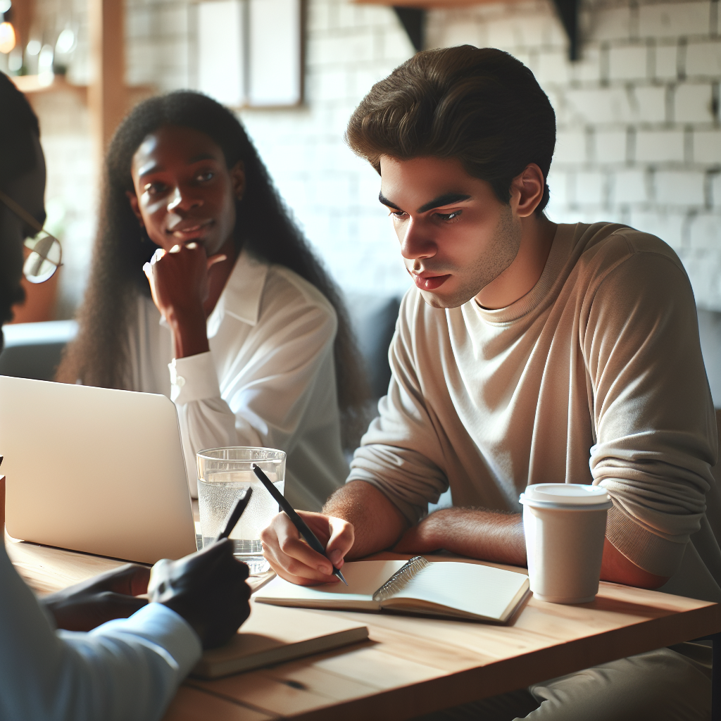 Expert Positioning: Writer crafting a novel at a rustic desk.