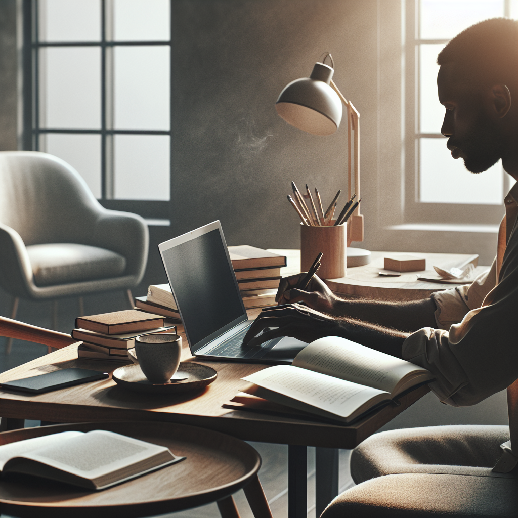 Humor in Storytelling: A writer adding humor to a story in a way that maintains its tone.