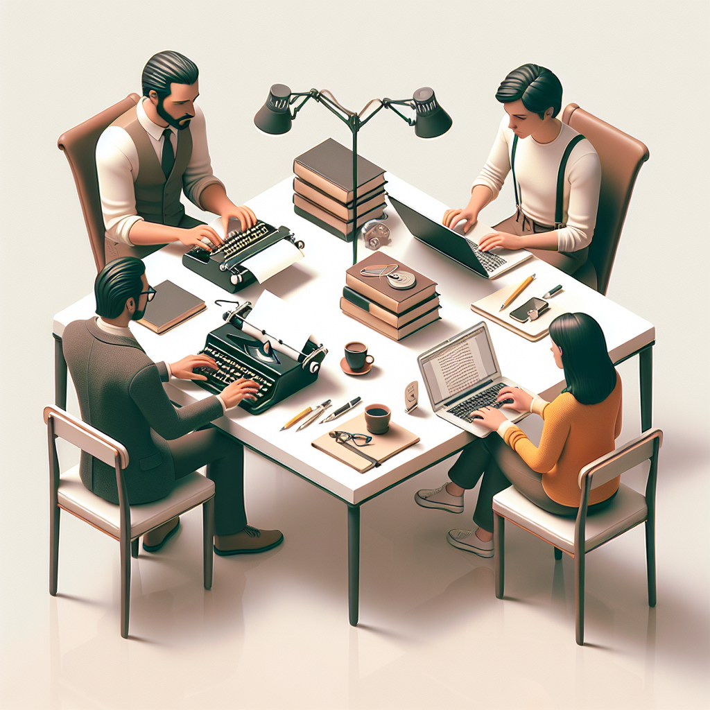 Managing Multiple Pen Names: Detailed image description incorporating the keyword naturally.