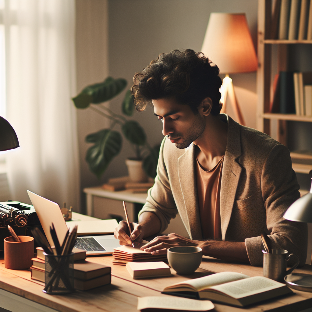 Outline a Memoir: Detailed image description incorporating the keyword naturally.