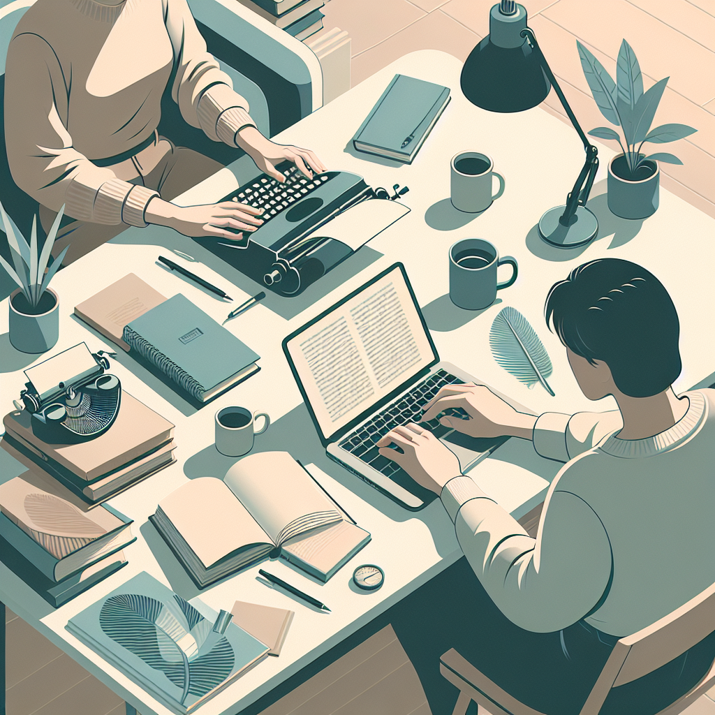 Pacing Problems: Illustration of a writer considering pacing in a manuscript.