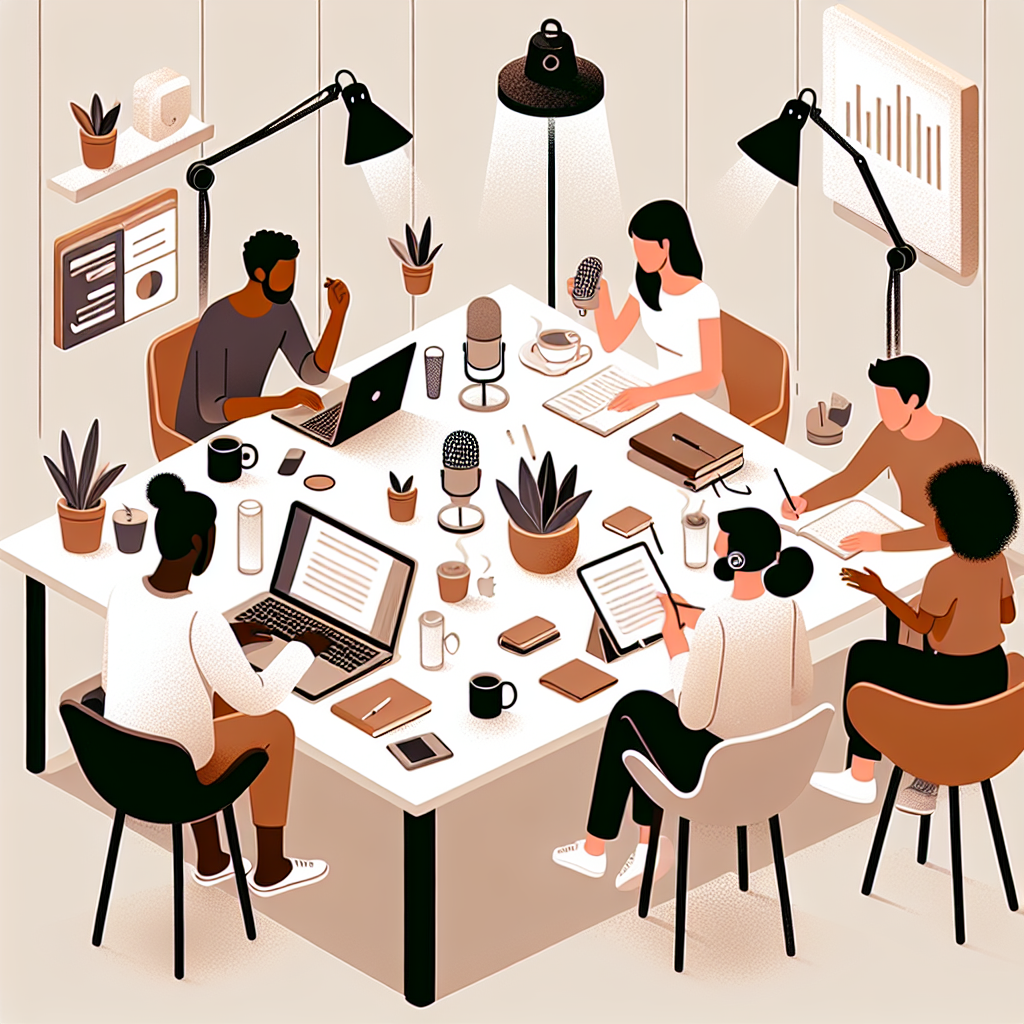 Podcast Guesting for Books: Authors speaking on a podcast to promote their book.
