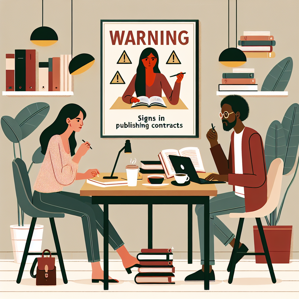 Publishing Contract Red Flags: Detailed image description incorporating the keyword naturally.