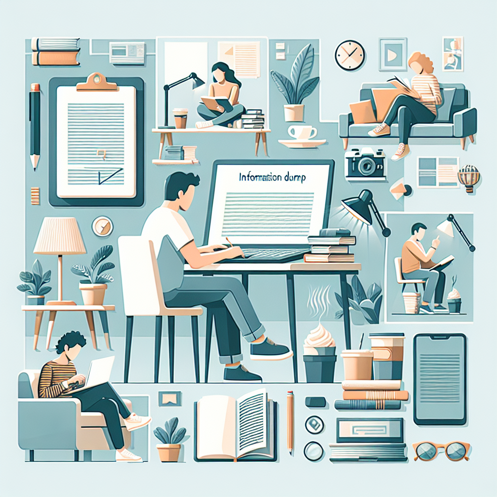 Avoid Info Dumps: A depiction of characters interacting in a richly detailed world.