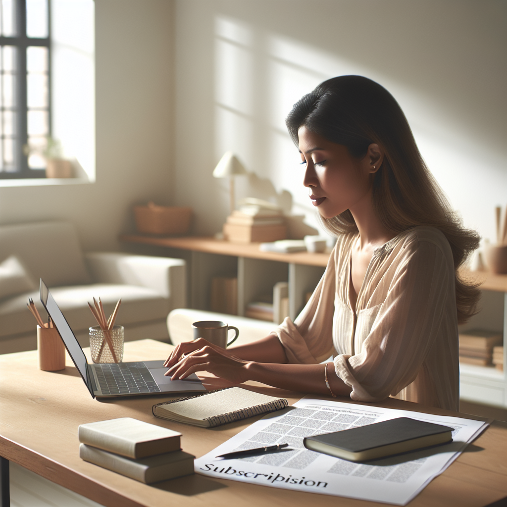 Subscription Management Tools: Image of tools and digital platforms for managing subscriptions.